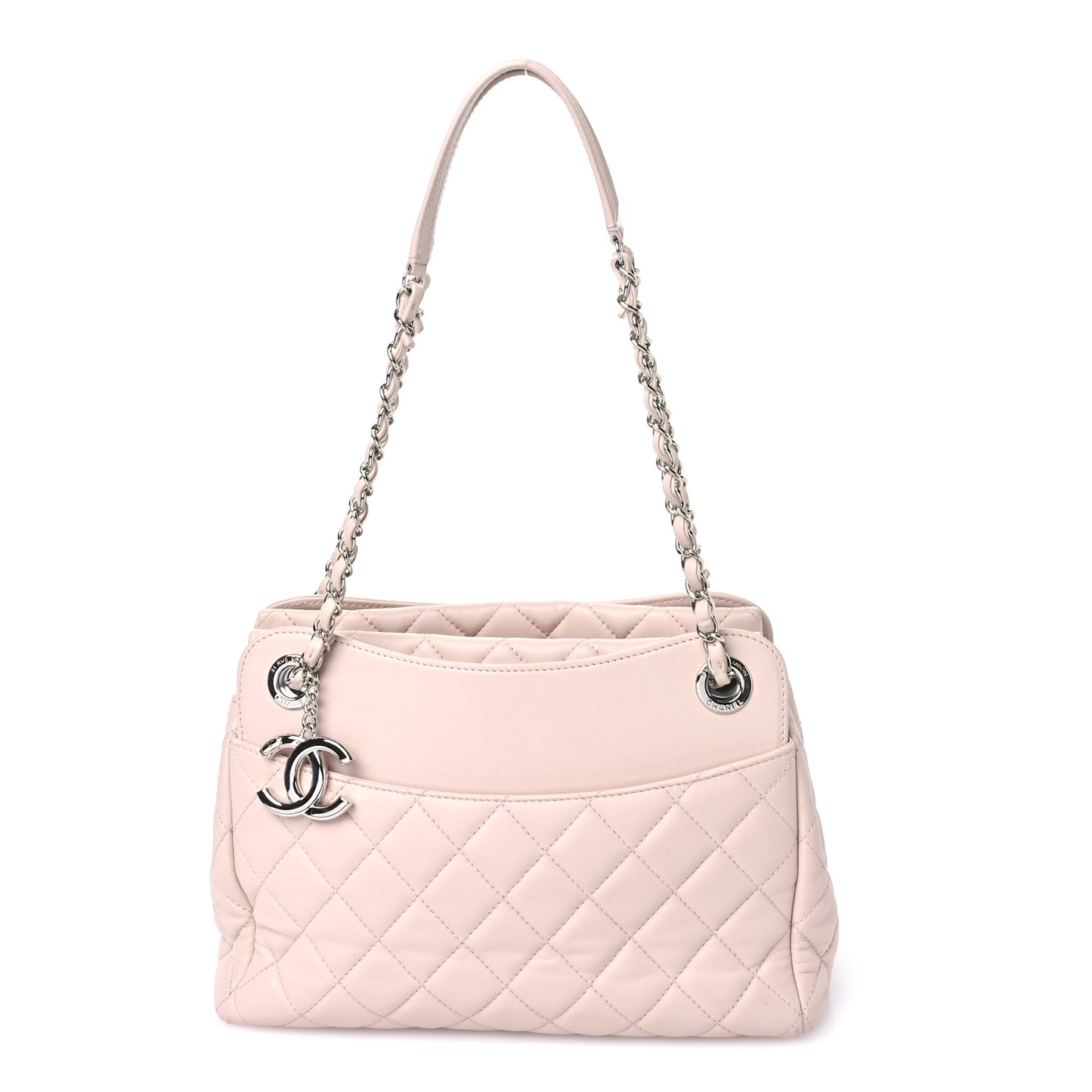 Lambskin Quilted Chanel 7 Tote Pink