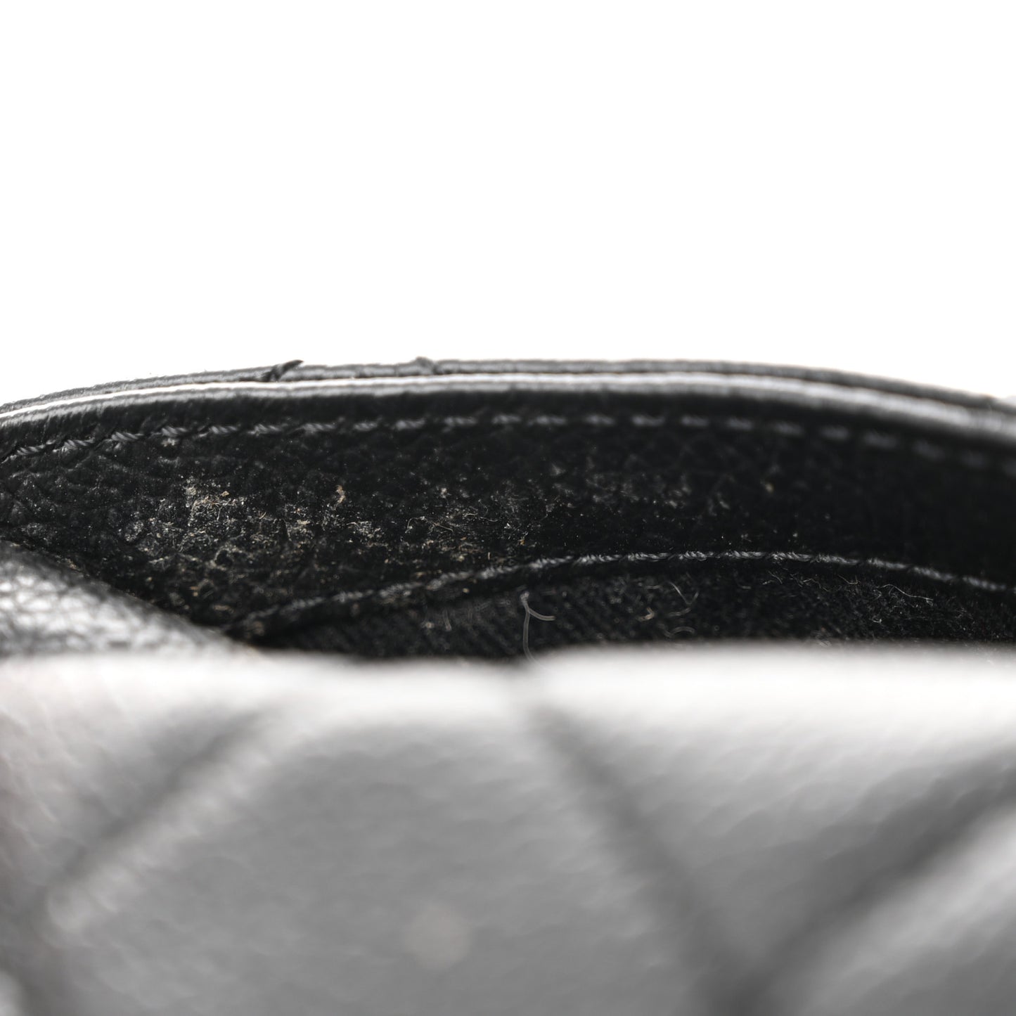 Grained Calfskin Quilted Waist Belt Bag Black