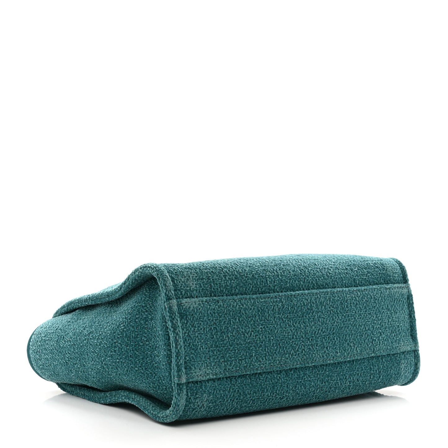 Lurex Boucle Small Deauville Tote Turquoise