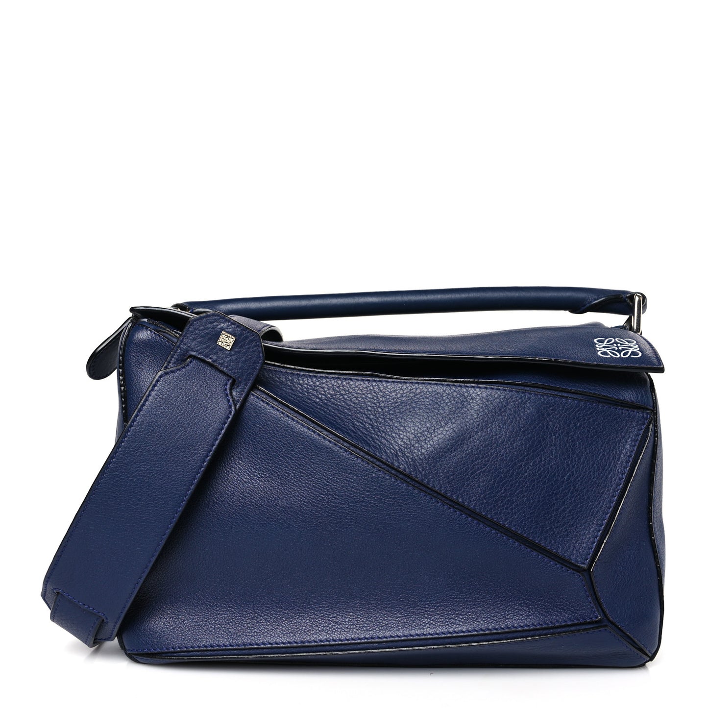 Calfskin Medium Puzzle Bag Marine