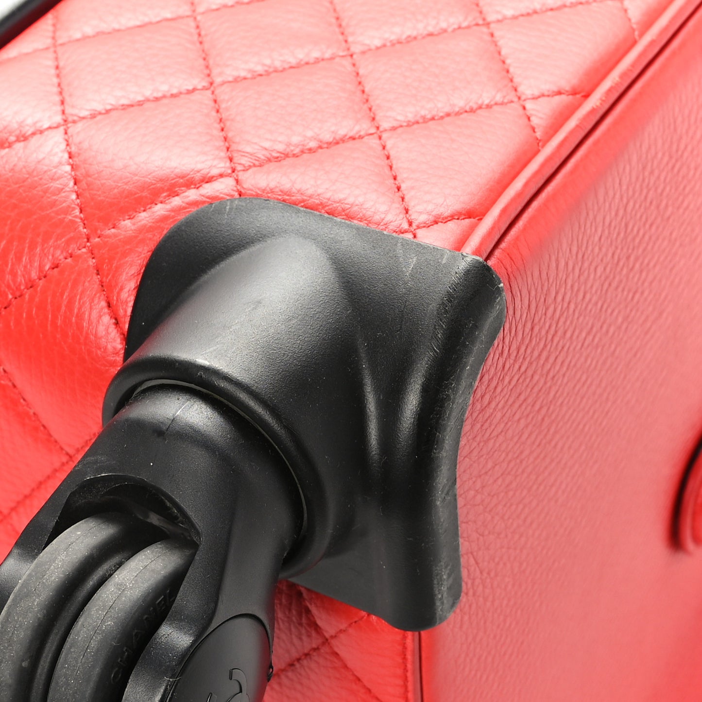 Calfskin Quilted Coco Case Trolley Red
