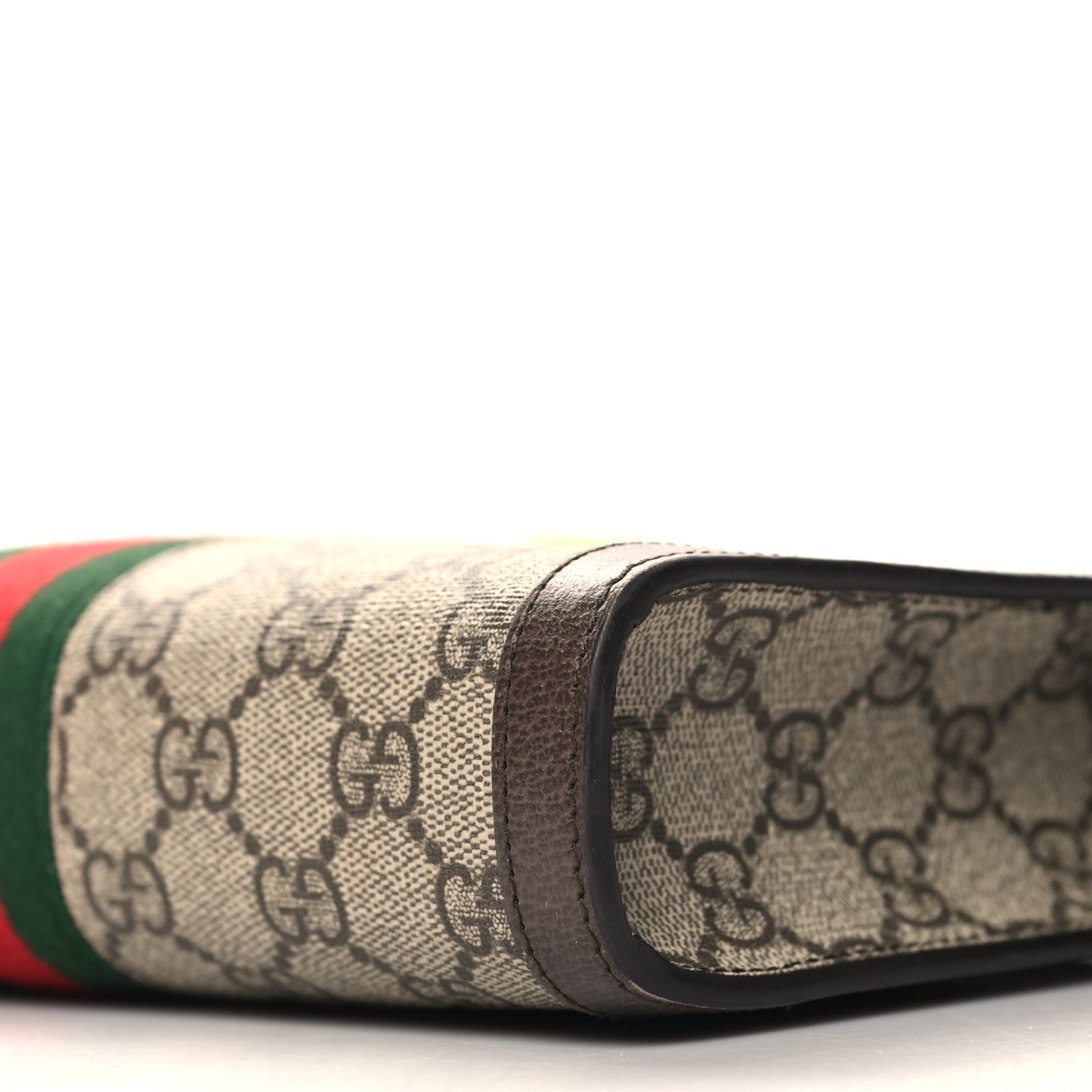 GG Supreme Monogram Web Small Ophidia Shoulder Bag Brown