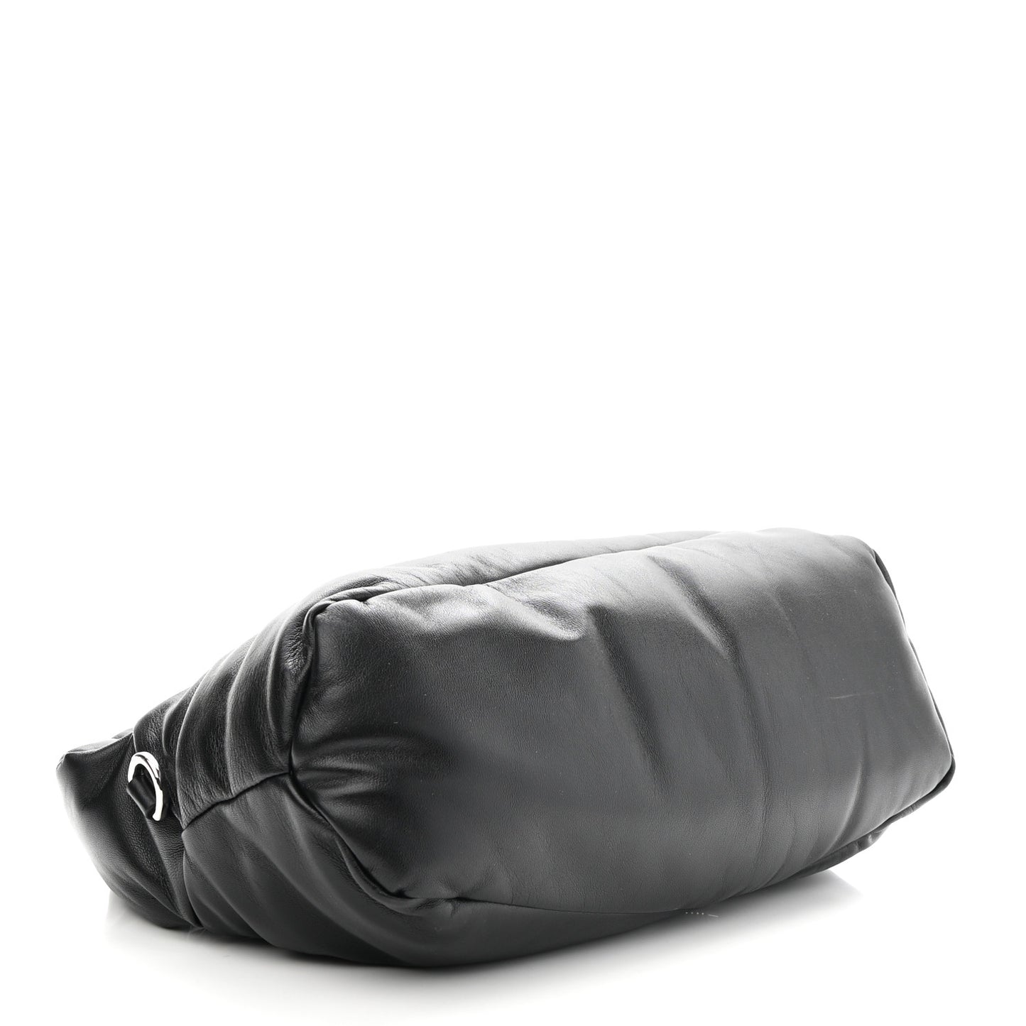 Shiny Nappa Puffer Puzzle Hobo Black