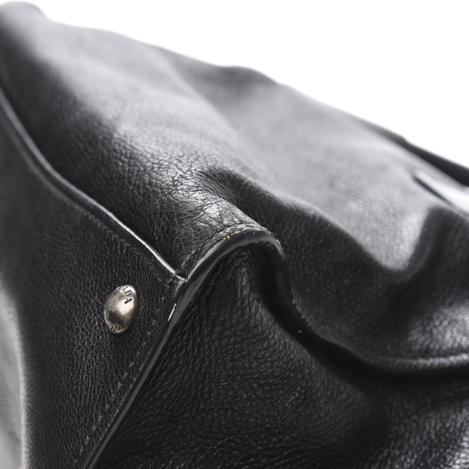 Prada Glace Calf Twin Pocket Tote Black 10 of 14