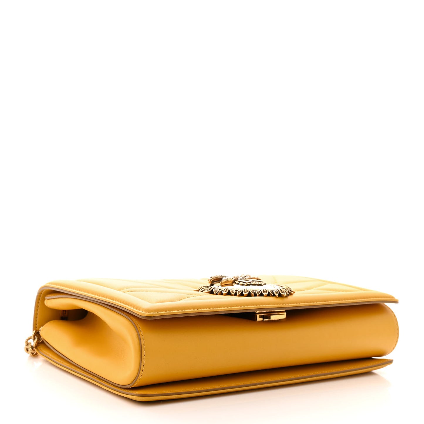 Calfskin Large Devotion Crossbody Bag Yellow