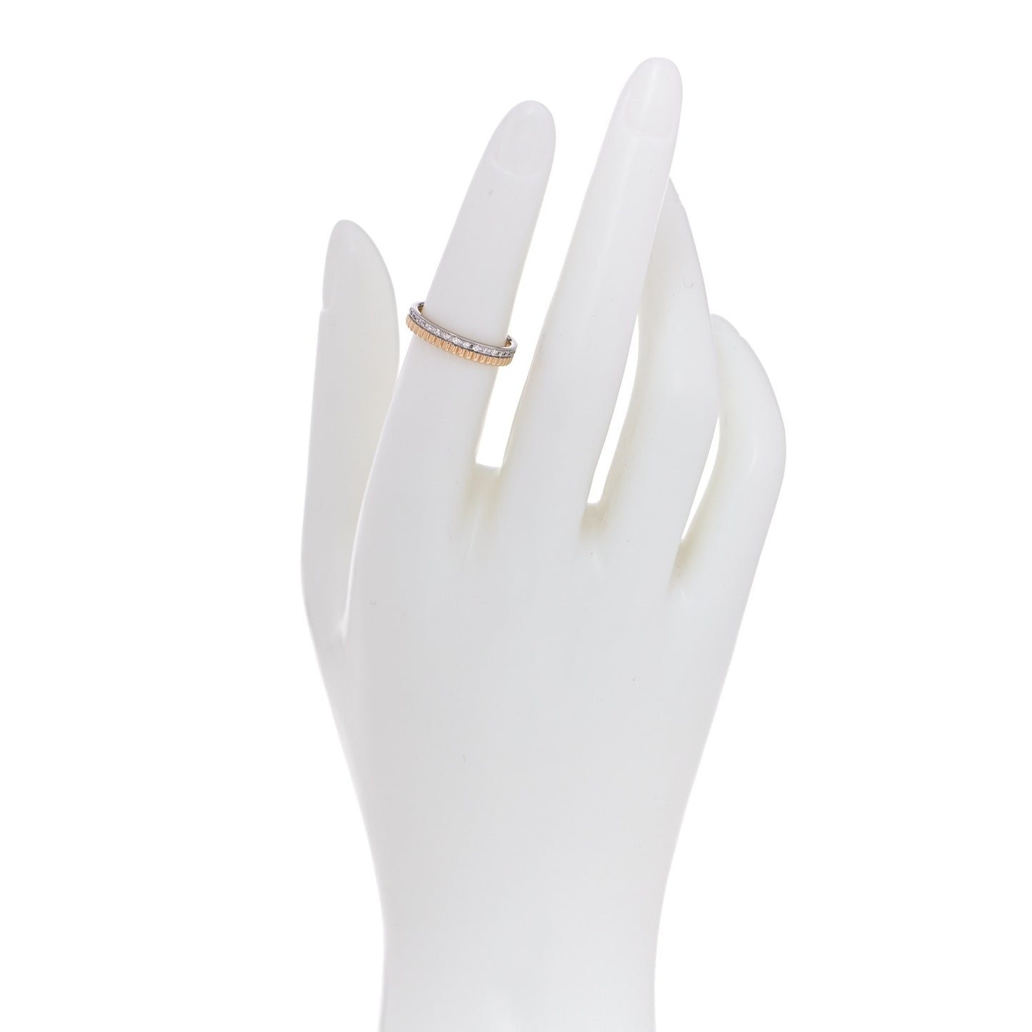 18K Yellow White Gold Diamond Quatre Radiant Wedding Band Ring 51 5.75