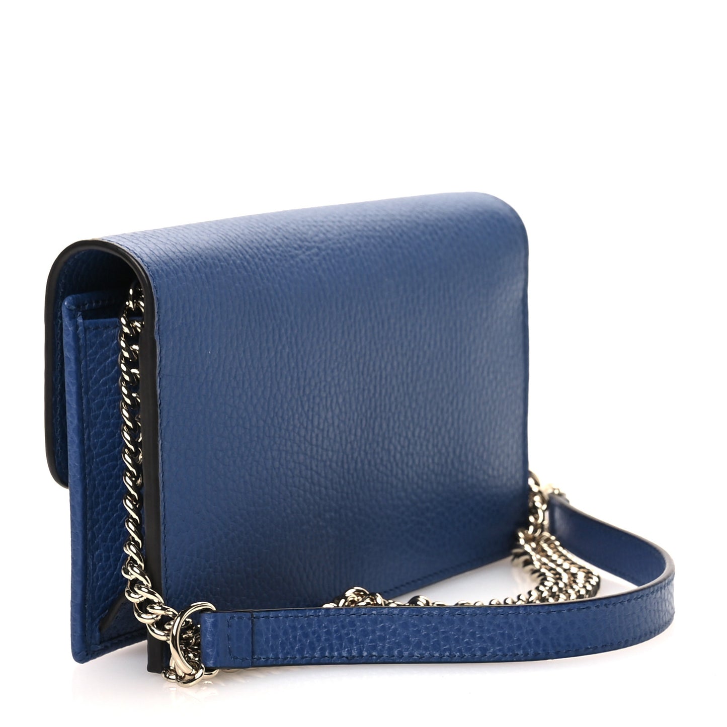 Dollar Calfskin Interlocking G Chain Wallet Caspian