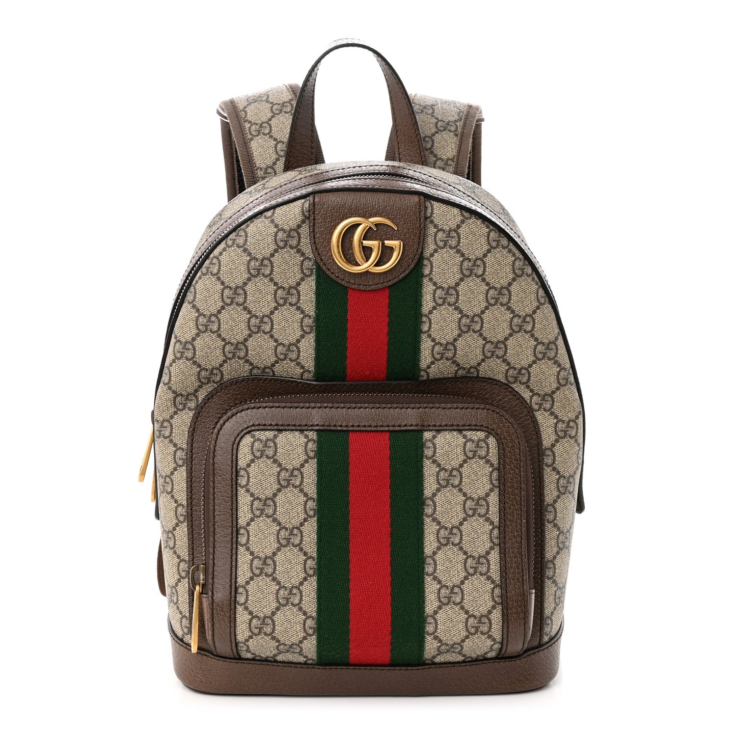 GG Supreme Monogram Calfskin Web Small Ophidia Day Backpack Beige Ebony New Acero