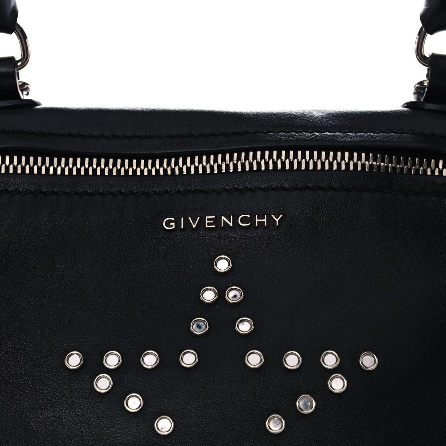 Calfskin Small Studded Star Pandora Black