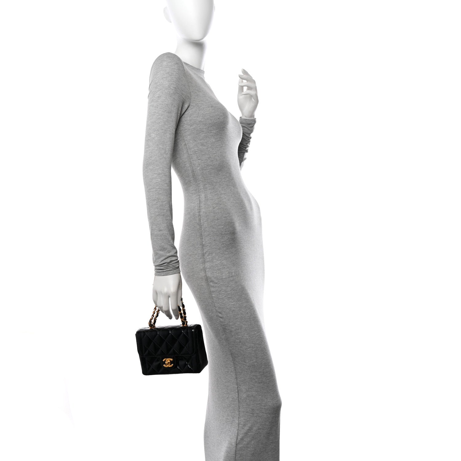 Chanel Patent Calfskin Quilted Mini Square Flap Black 3 of 10