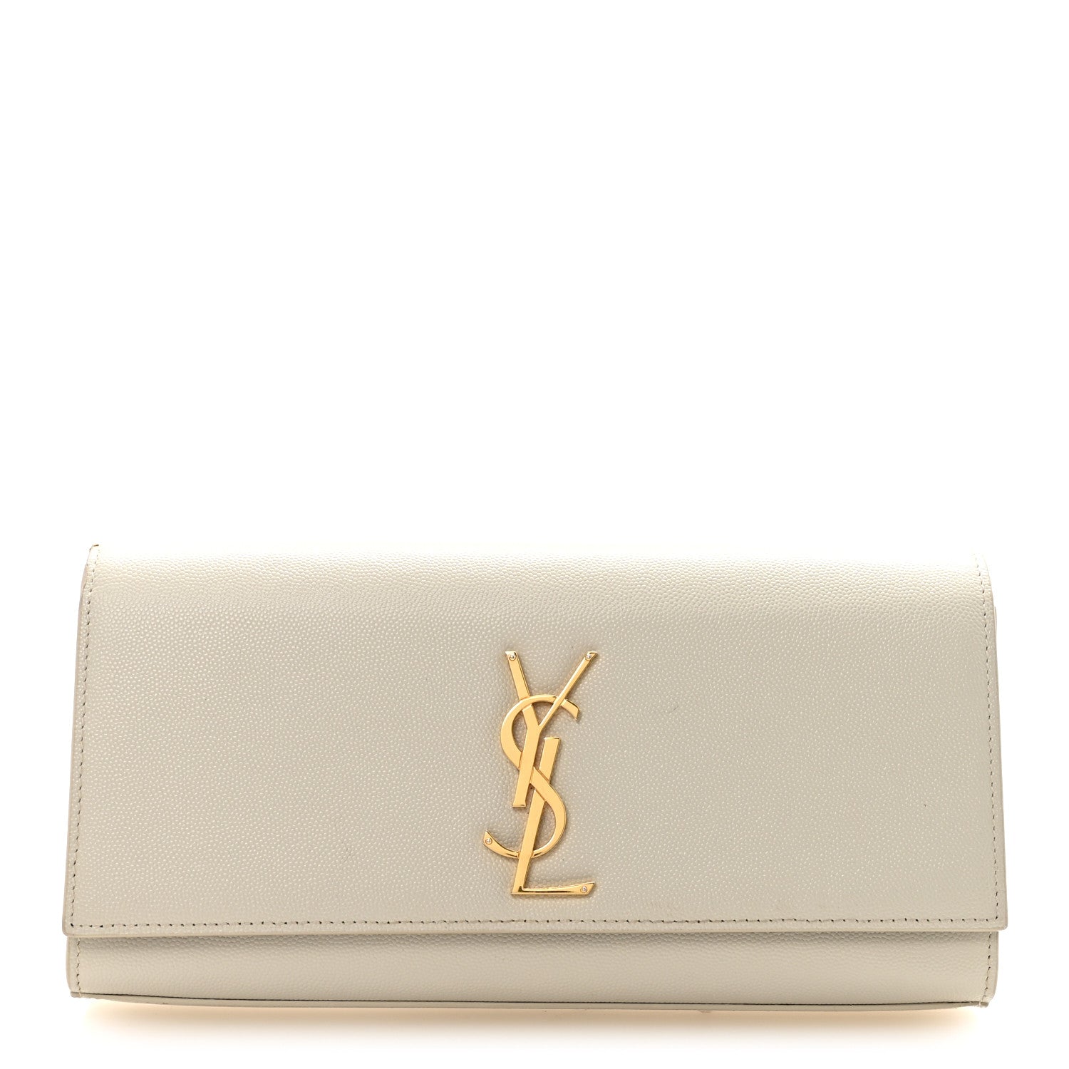 Saint Laurent Grain De Poudre Classic Monogram Cassandre Clutch