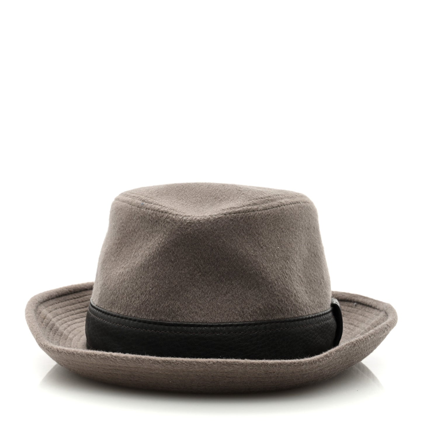 Cashmere Deerskin Funk Drap Hat 58 Ecorce Marron