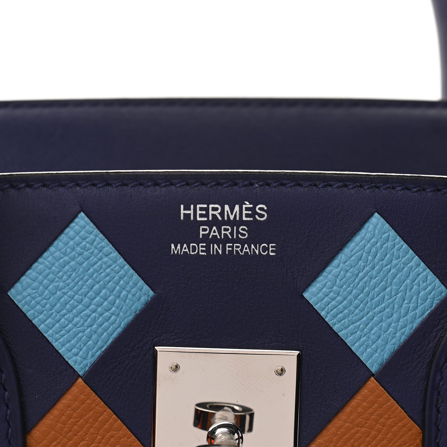 Swift Epsom Tressage Birkin 35 Bleu Encre Bleu Du Nord Gold