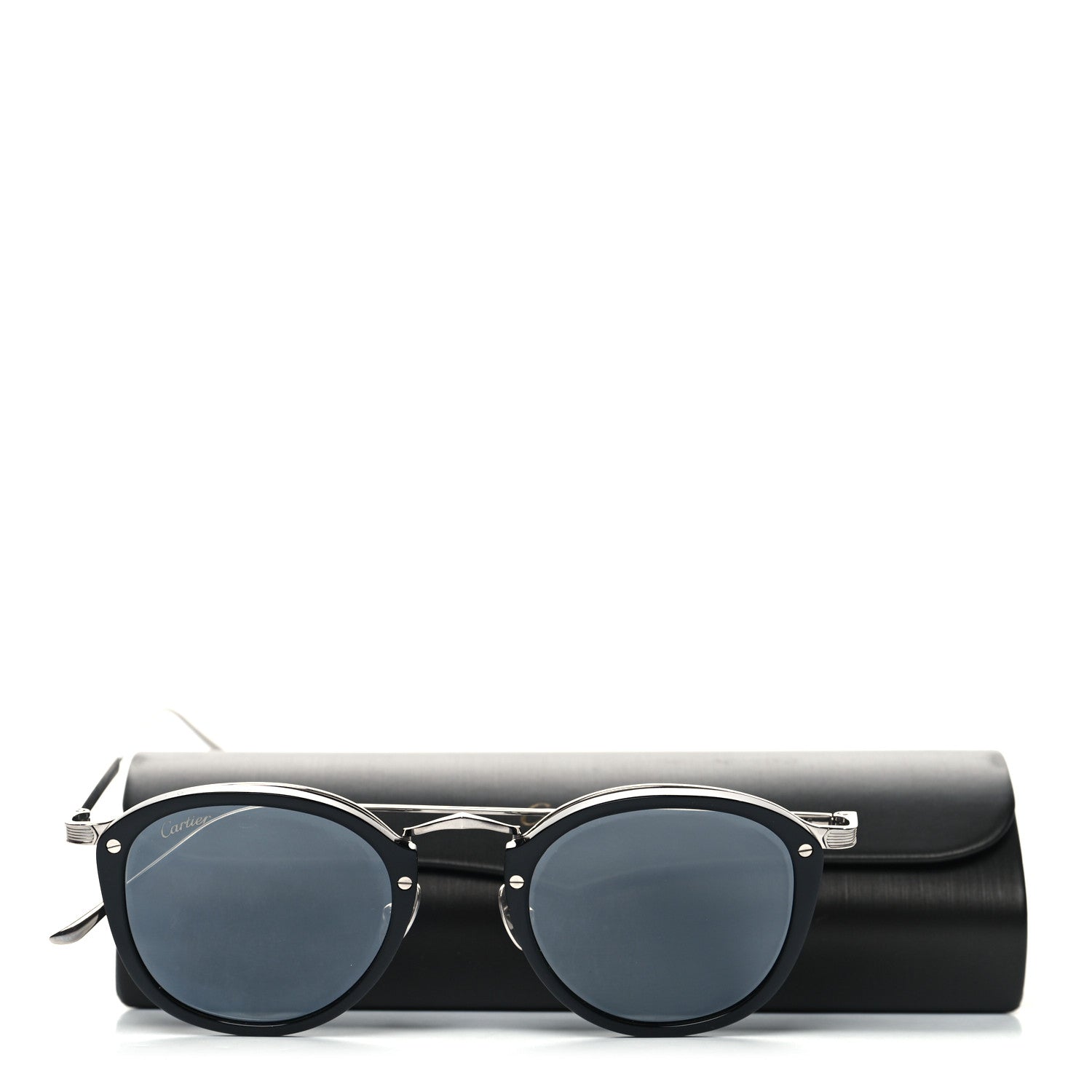 Cartier C De Cartier Sunglasses Silver Black 8 of 8