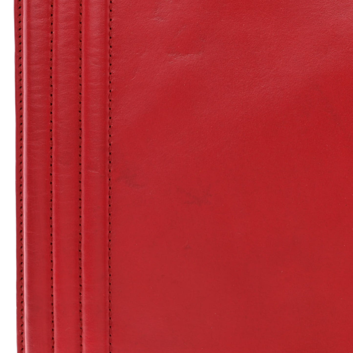 Glazed Calfskin Large Boy Flap Red