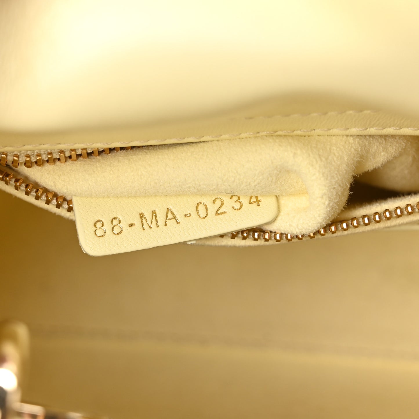 Lambskin Cannage Mini Lady Dior Soft Yellow
