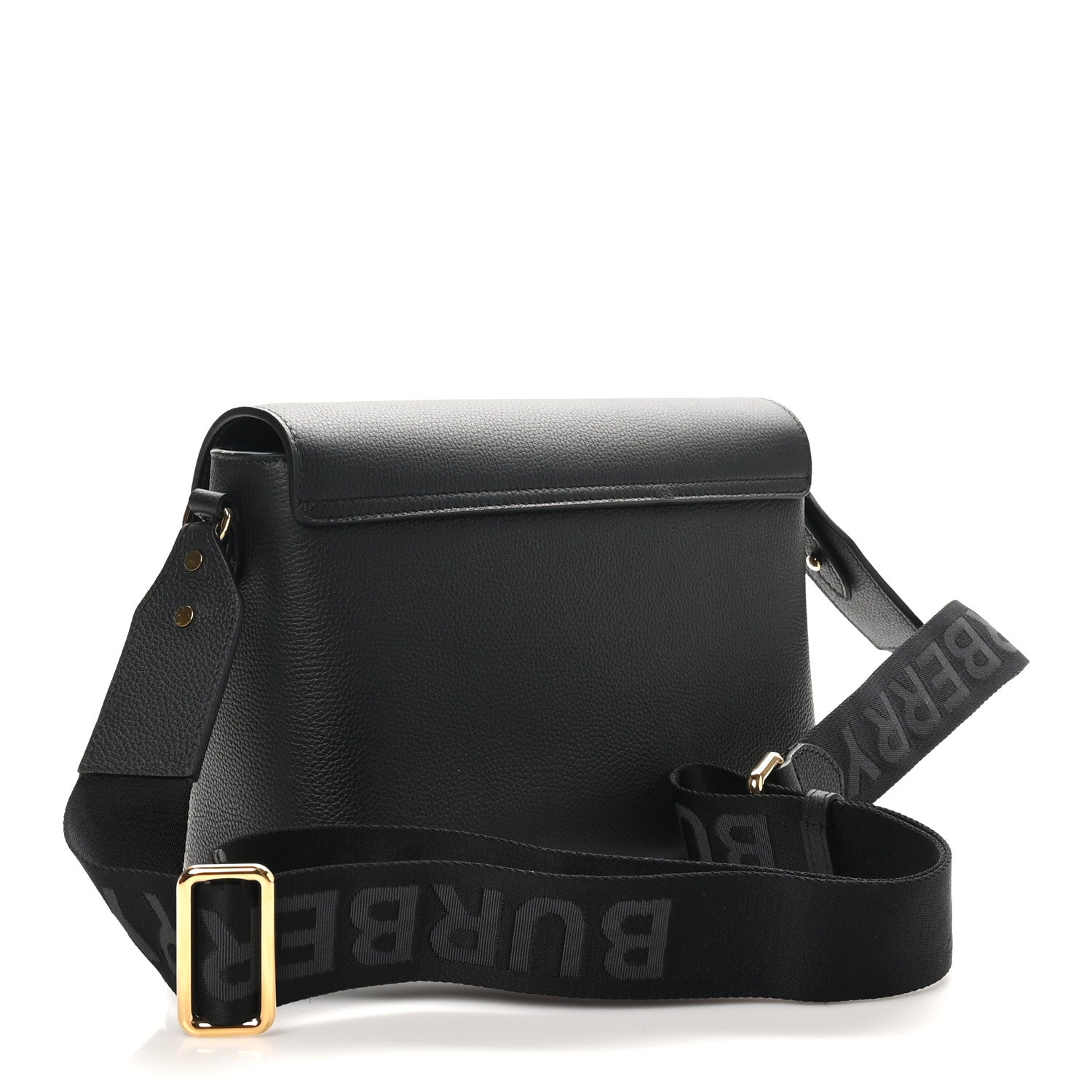 Burberry Grainy Calfskin Vintage Check Note Crossbody Bag Black 2 of 9