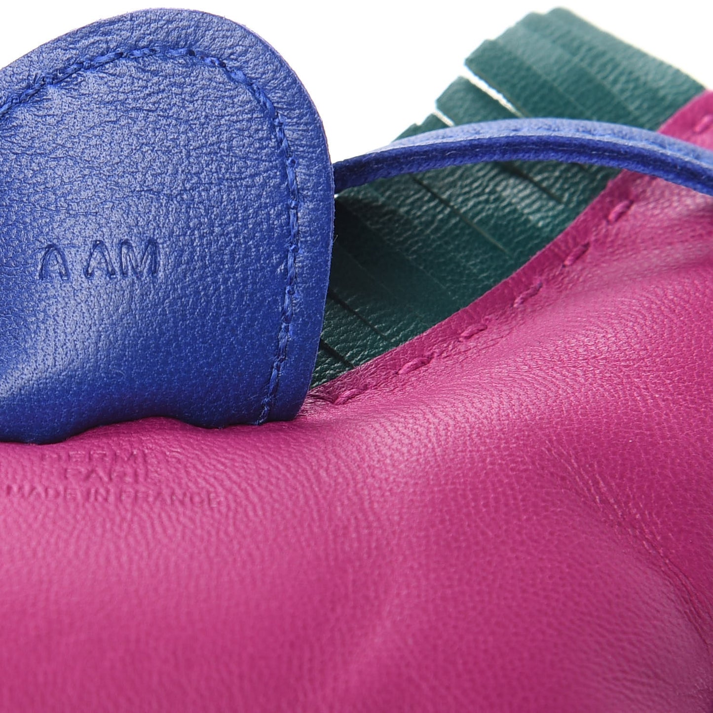 Milo Lambskin Grigri Rodeo Horse Bag Charm MM Rose Pourpre Malachite Bleu Electrique