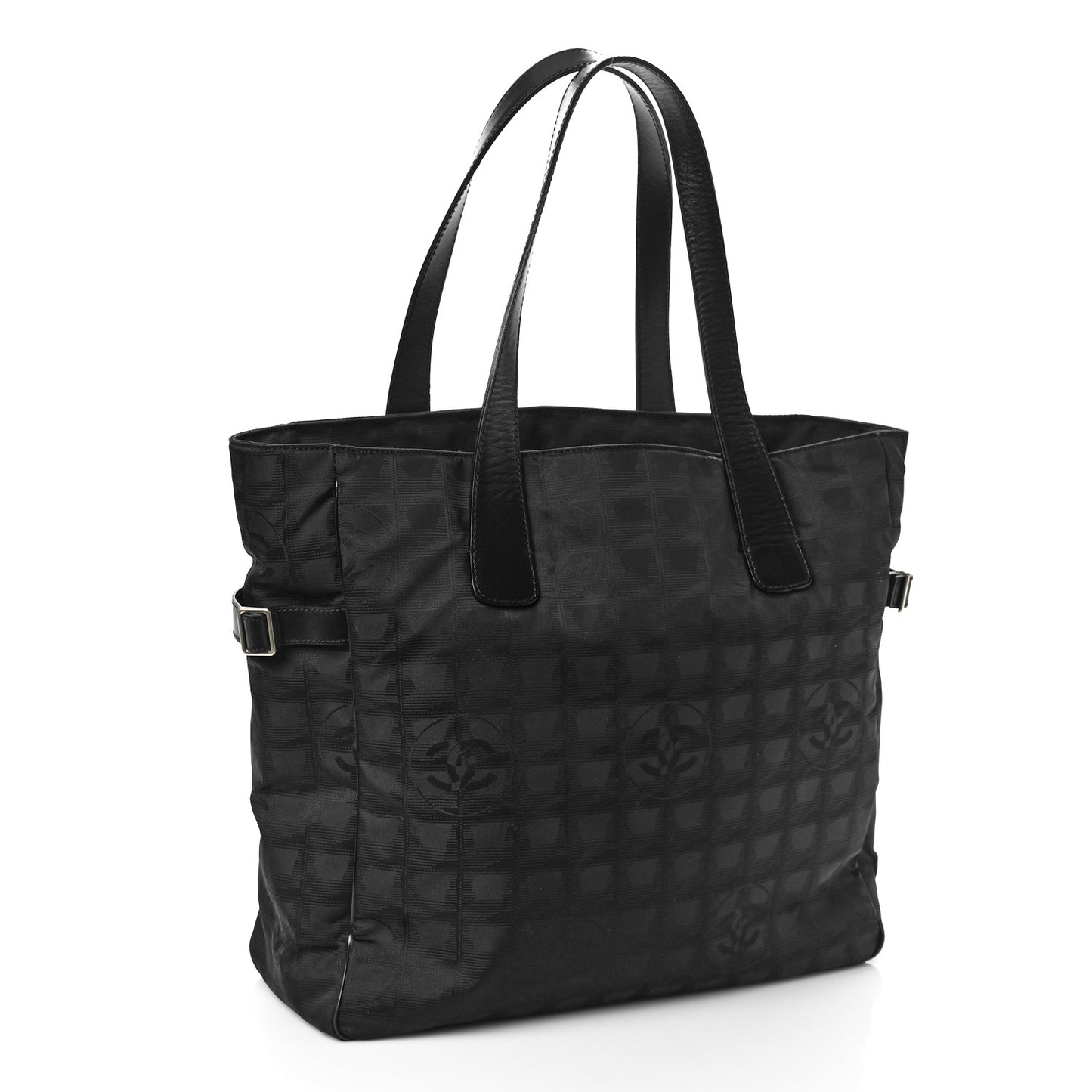 Nylon Medium Travel Tote Black