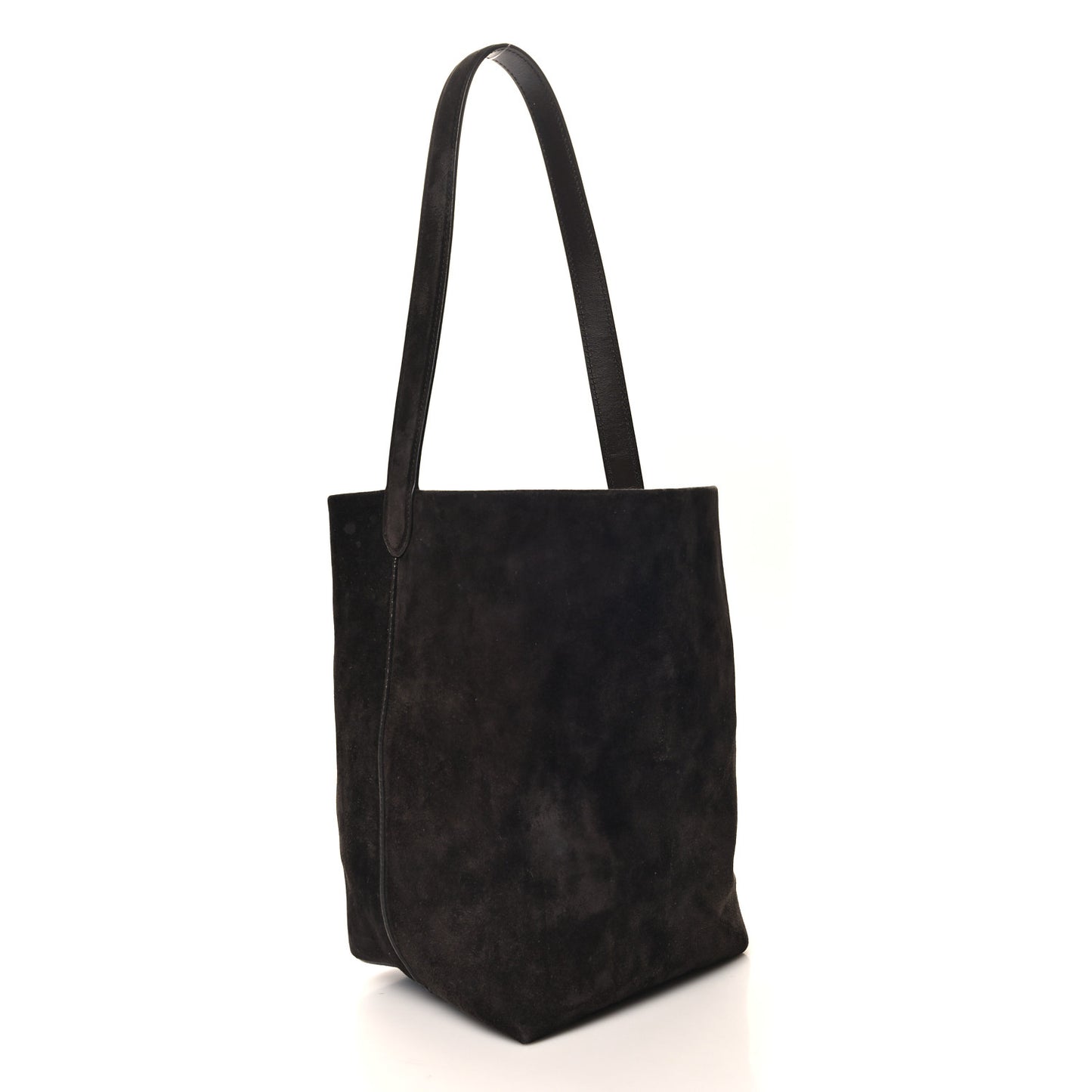 Suede Calfskin Medium N/S Park Tote Dark Brown