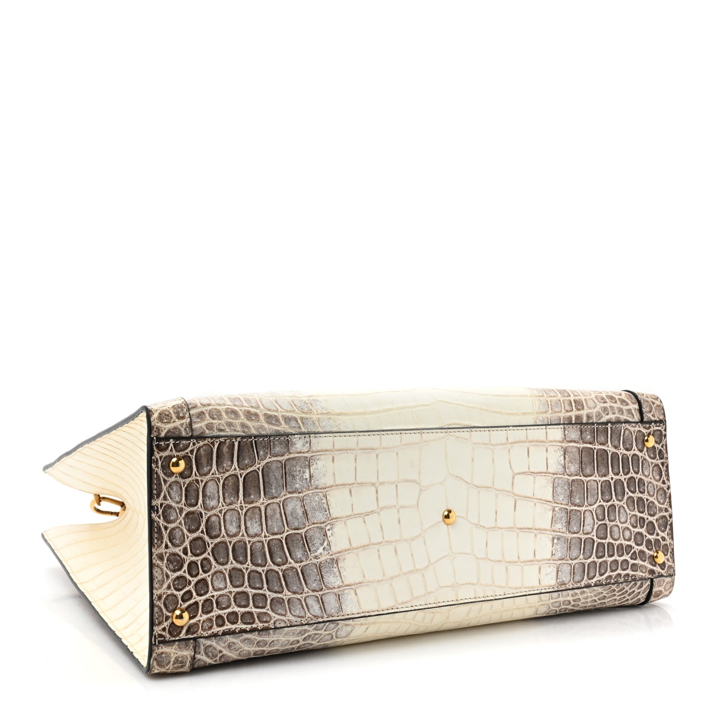 Crocodile Himalaya Medium Diana Tote White