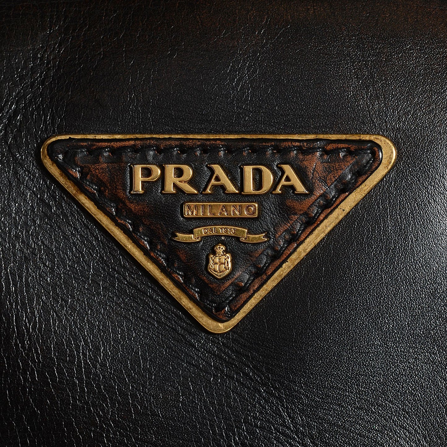 Vitello Vintage Bowling Bag Black