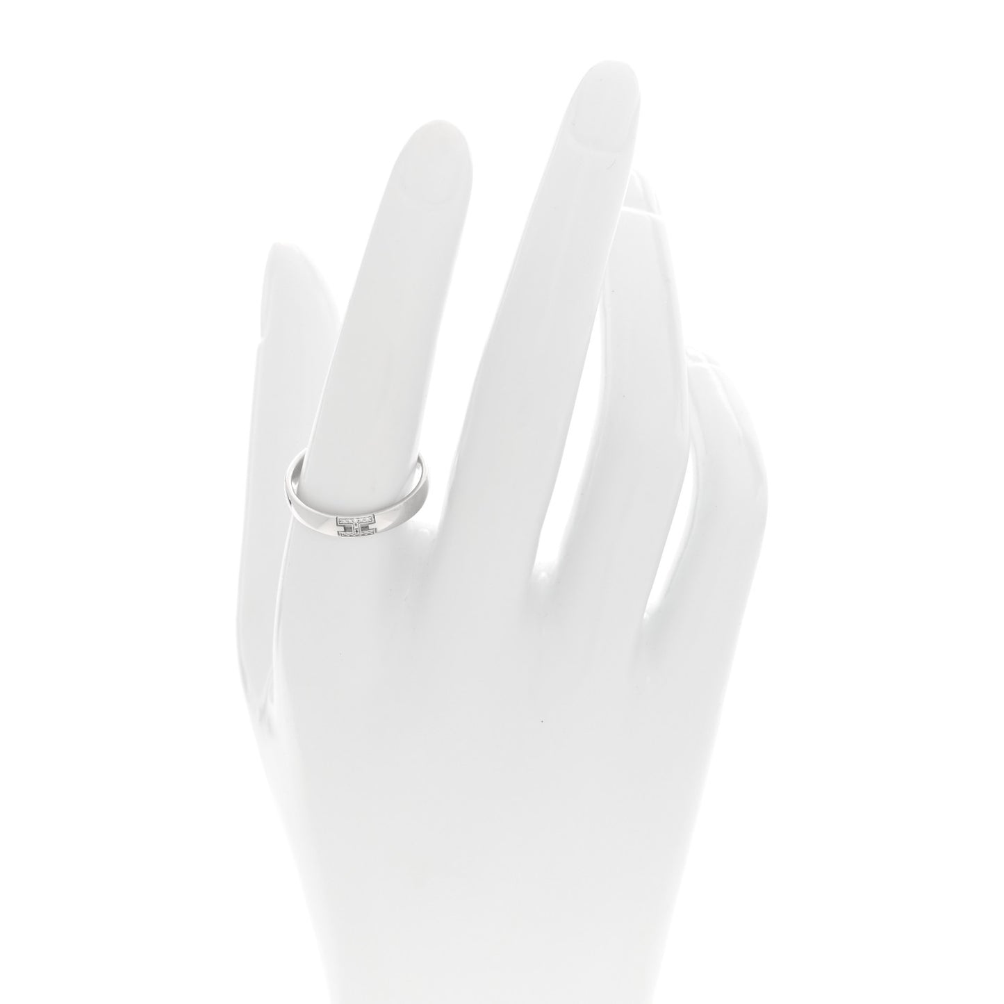 18K White Gold Diamond Ever Herakles Wedding Band Ring 57 8