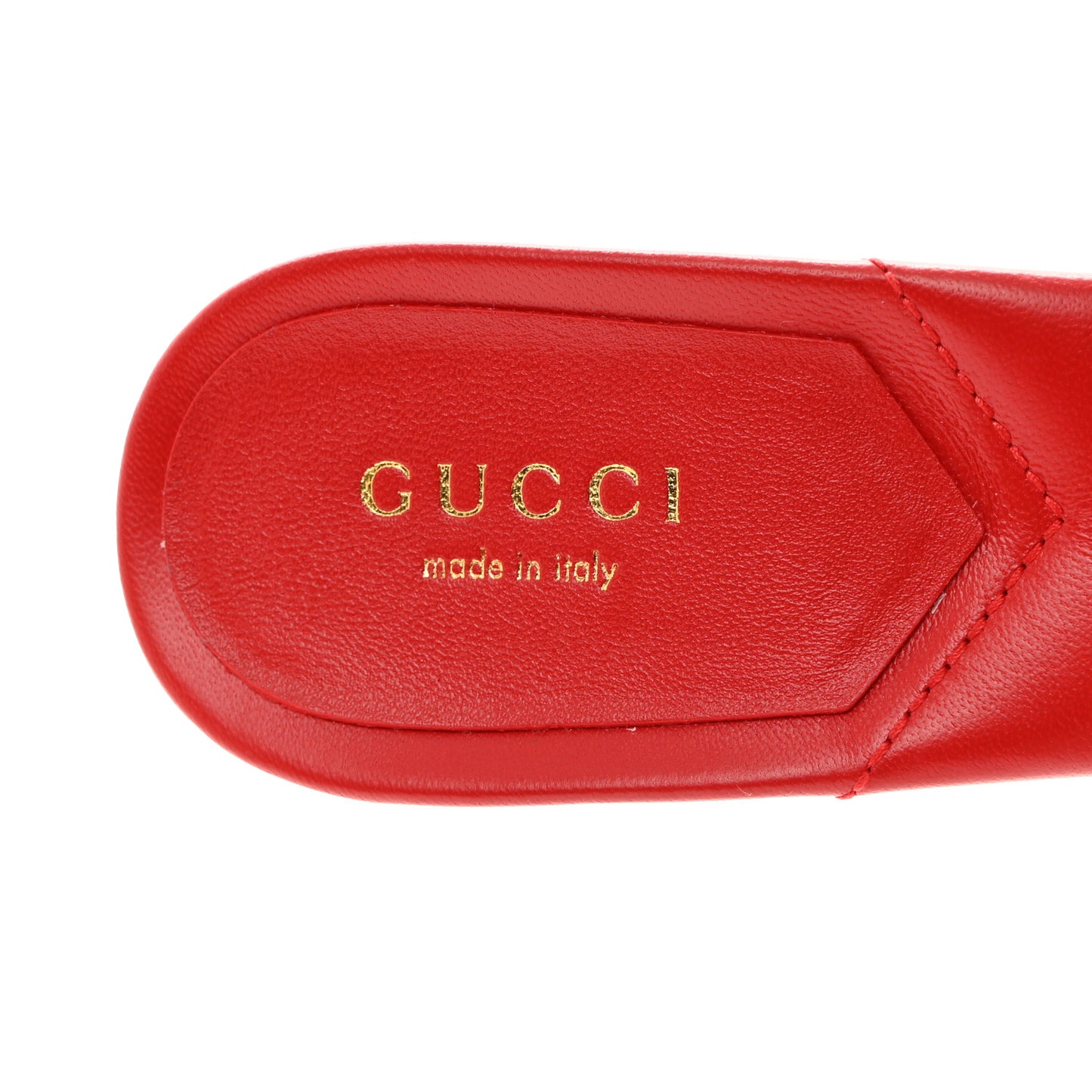 Nappa Matelasse GG Marmont 75mm Slide Sandals 36 Maple Red