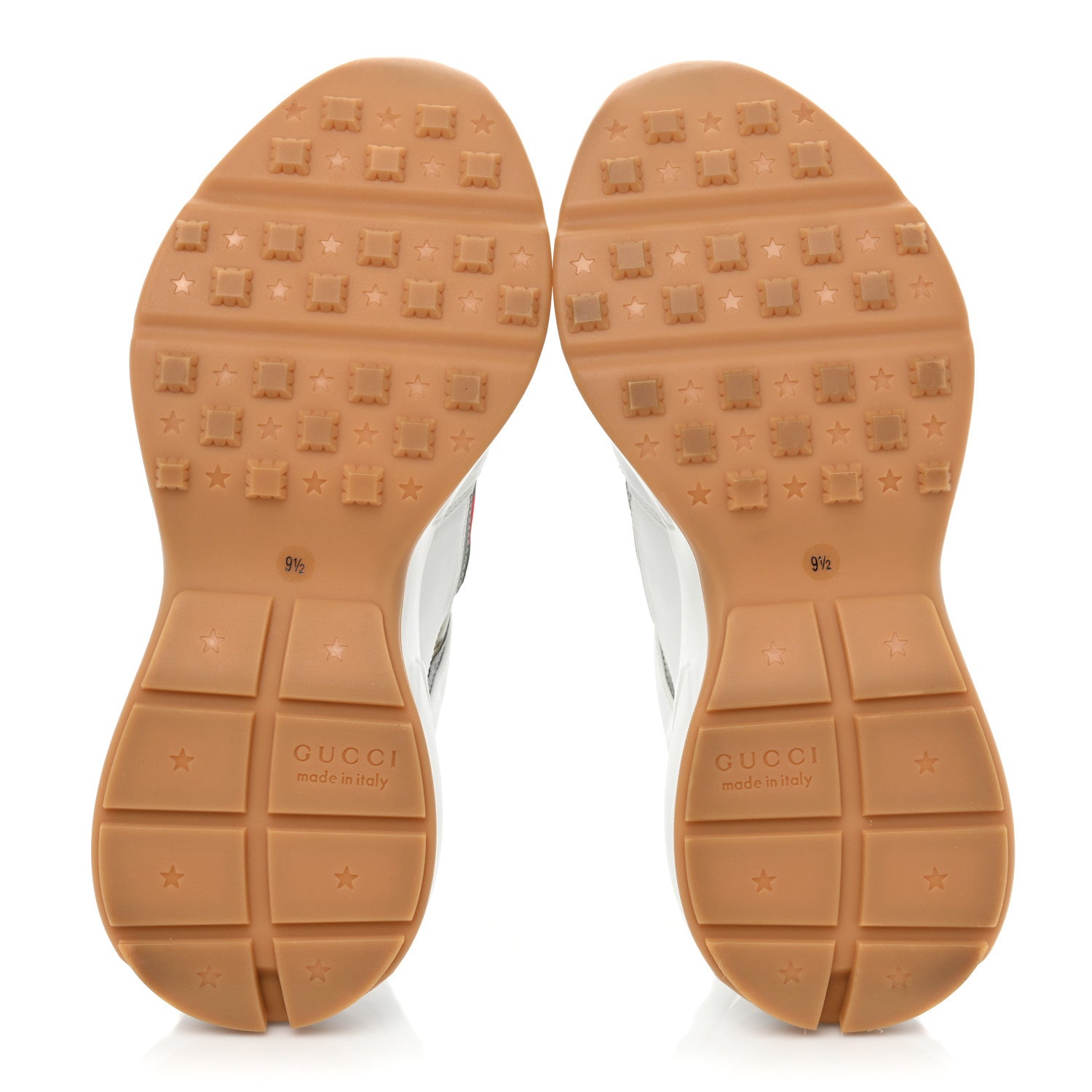 Gucci Demetra Web Mens Rhyton Cut Out Sneakers 9.5 Great White Grey 6 of 13