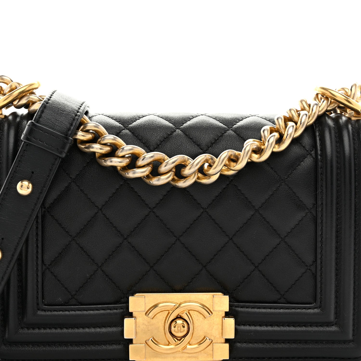 Chanel Lambskin Quilted Small Boy Flap Black 8 of 10