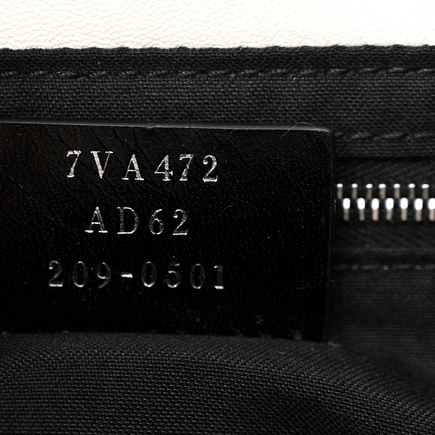 X JOSHUA VIDES Nappa FF Embossed Belt Baguette Bag White Black