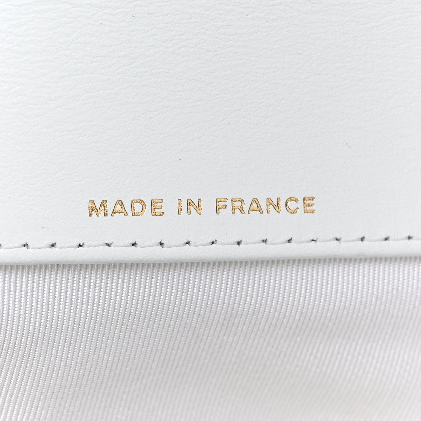 Patent Quilted Glasses Case With Chain White