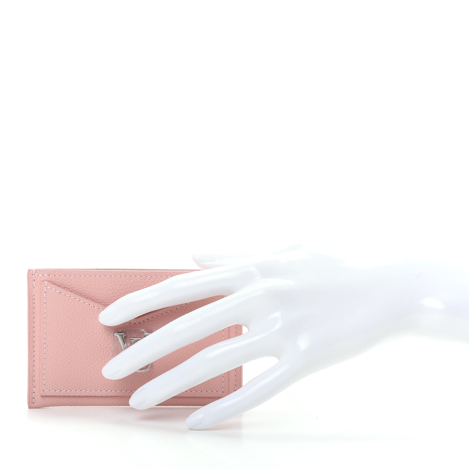 Louis Vuitton Calfskin Lockme Card Holder Rose Ballerine 2 of 8