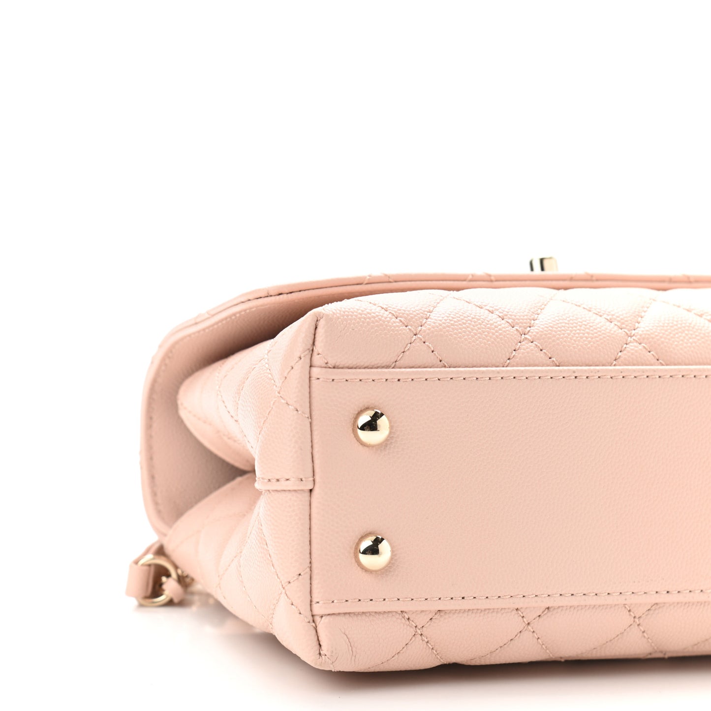 Caviar Quilted Mini Coco Handle Flap Light Pink