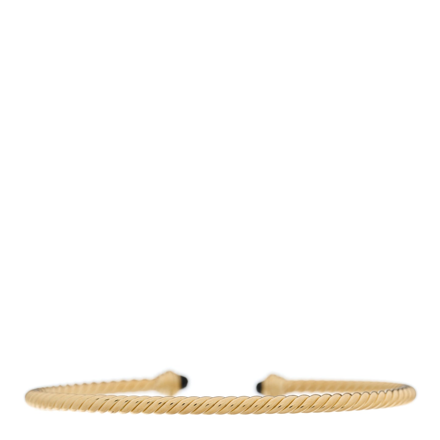 18K Yellow Gold Diamond Black Onyx 3mm Cablespira Bracelet