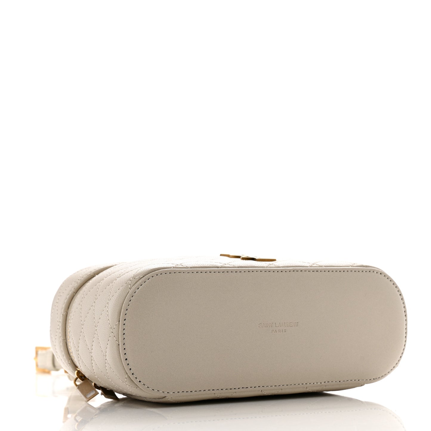 Lambskin Quilted Mini Gaby Vanity Case Crema Soft