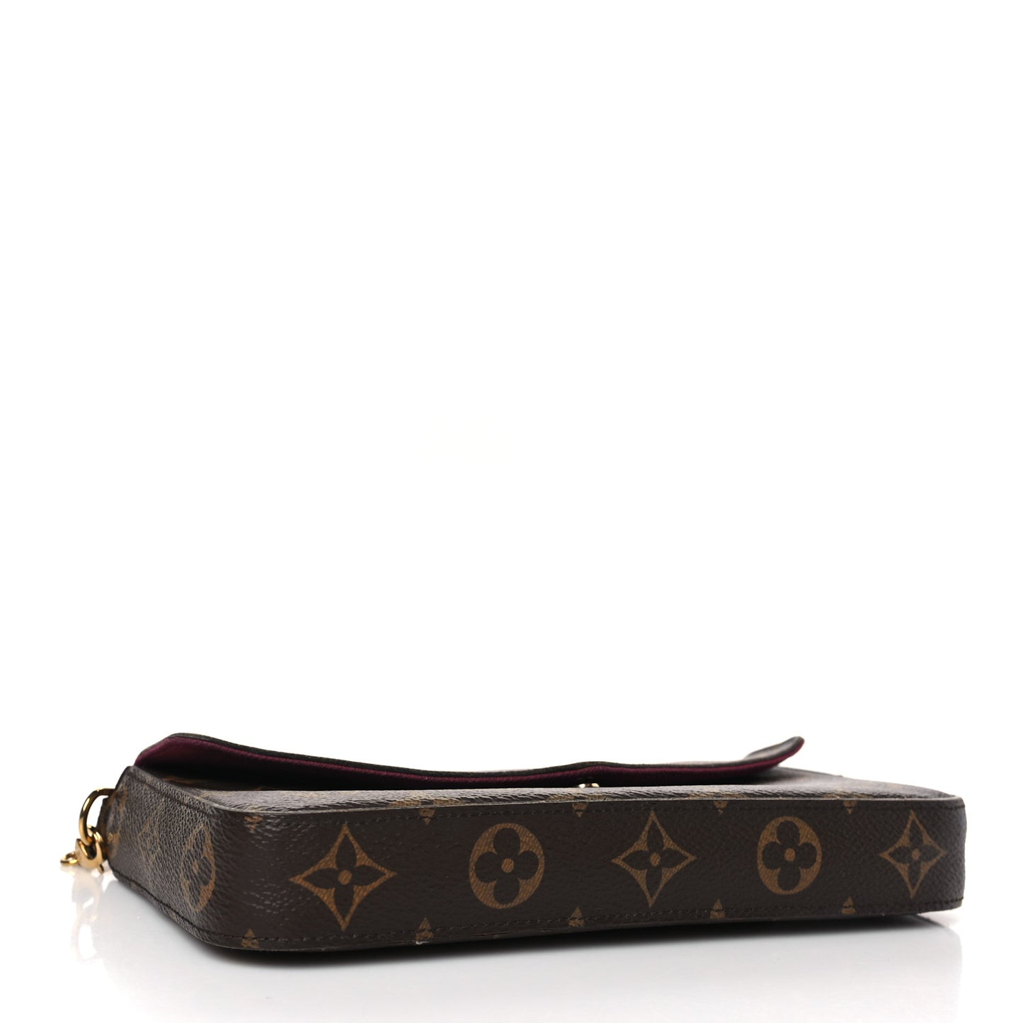 Monogram Pochette Felicie Chain Wallet Fuchsia