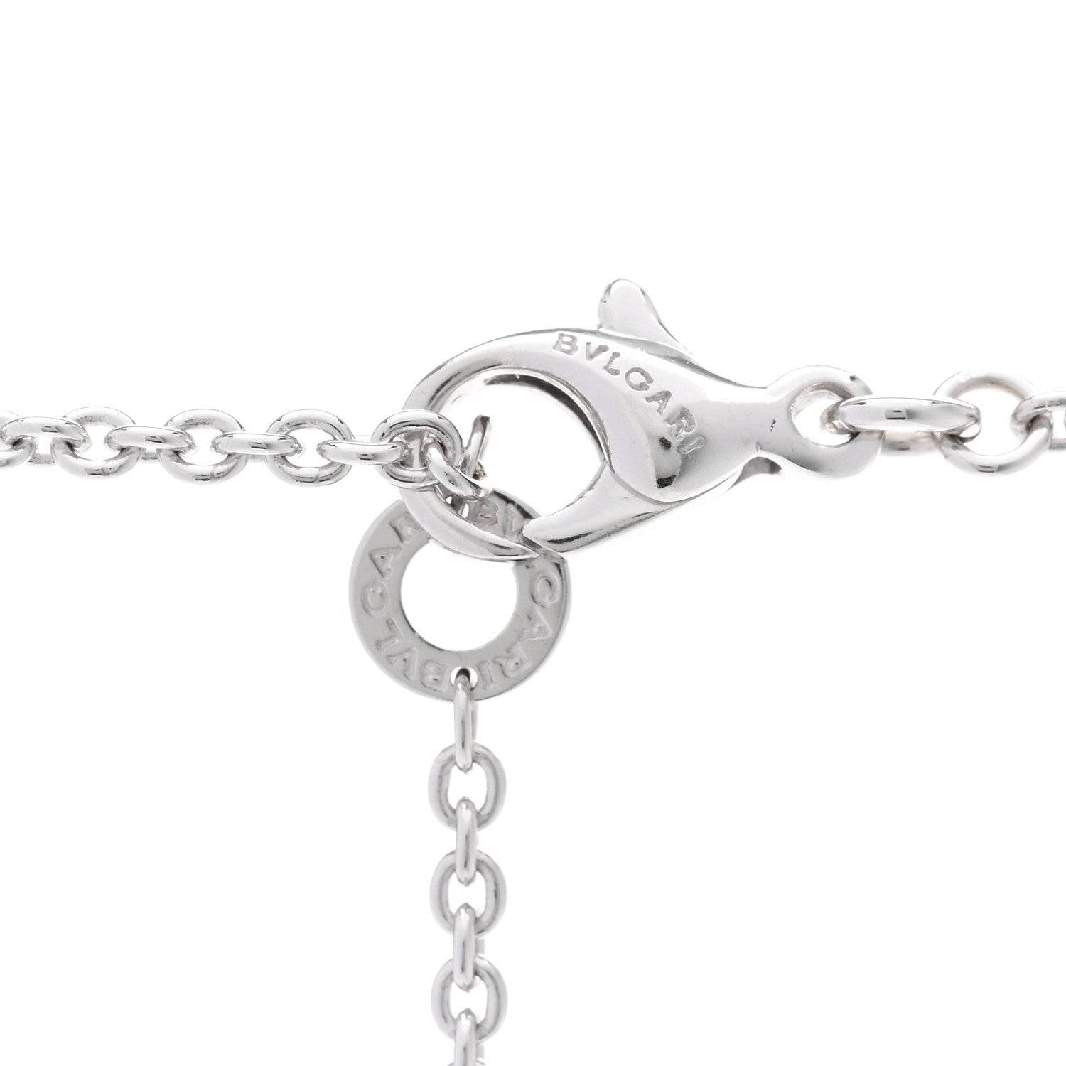 Bulgari 18K White Gold Diamond Pave Astrale Cerchi Pendant Necklace 4 of 5