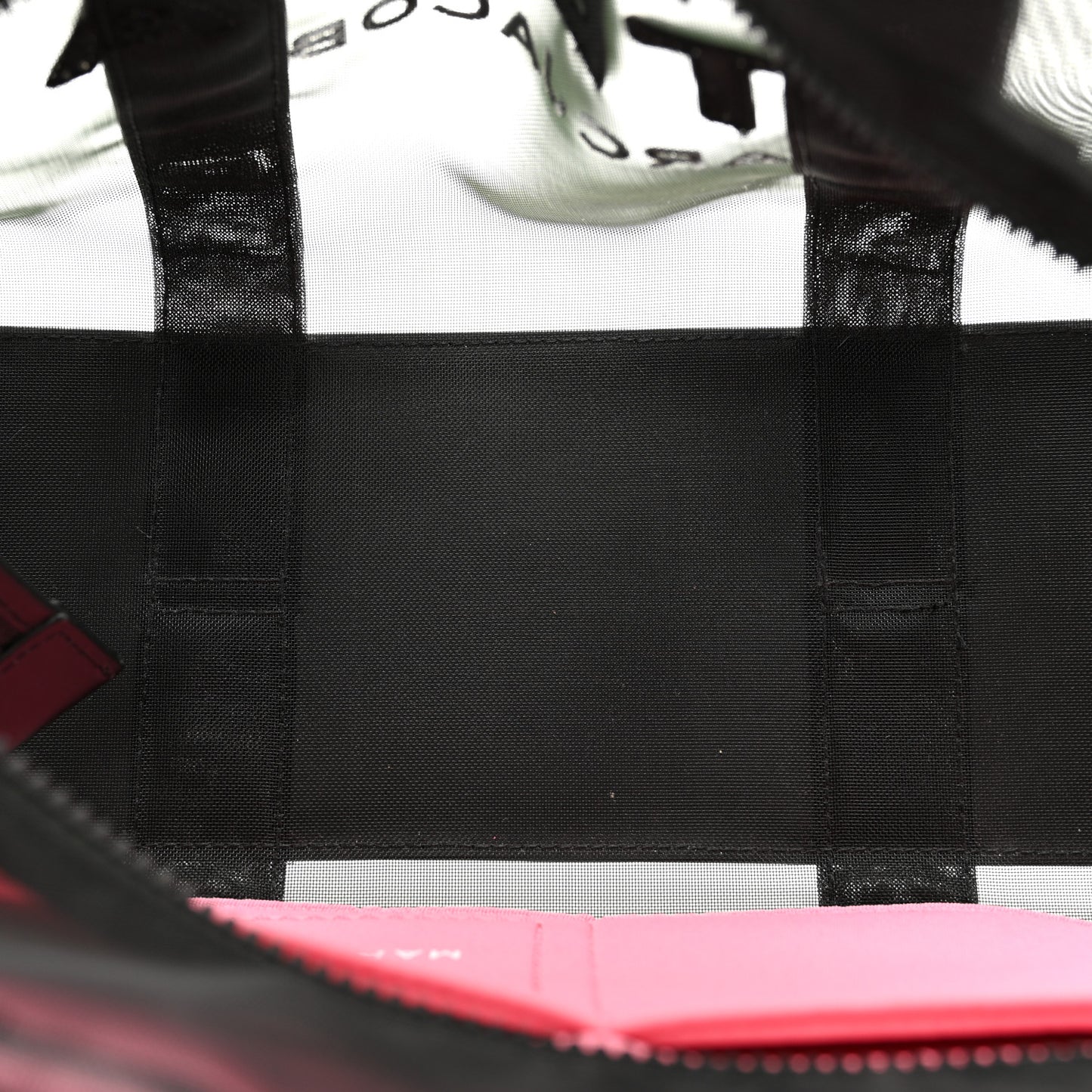 Nylon The Mesh Medium Tote Bag Black Pink