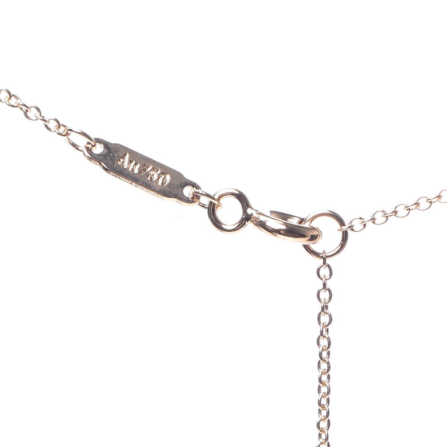 18K Rose Gold Small T Smile Pendant Necklace