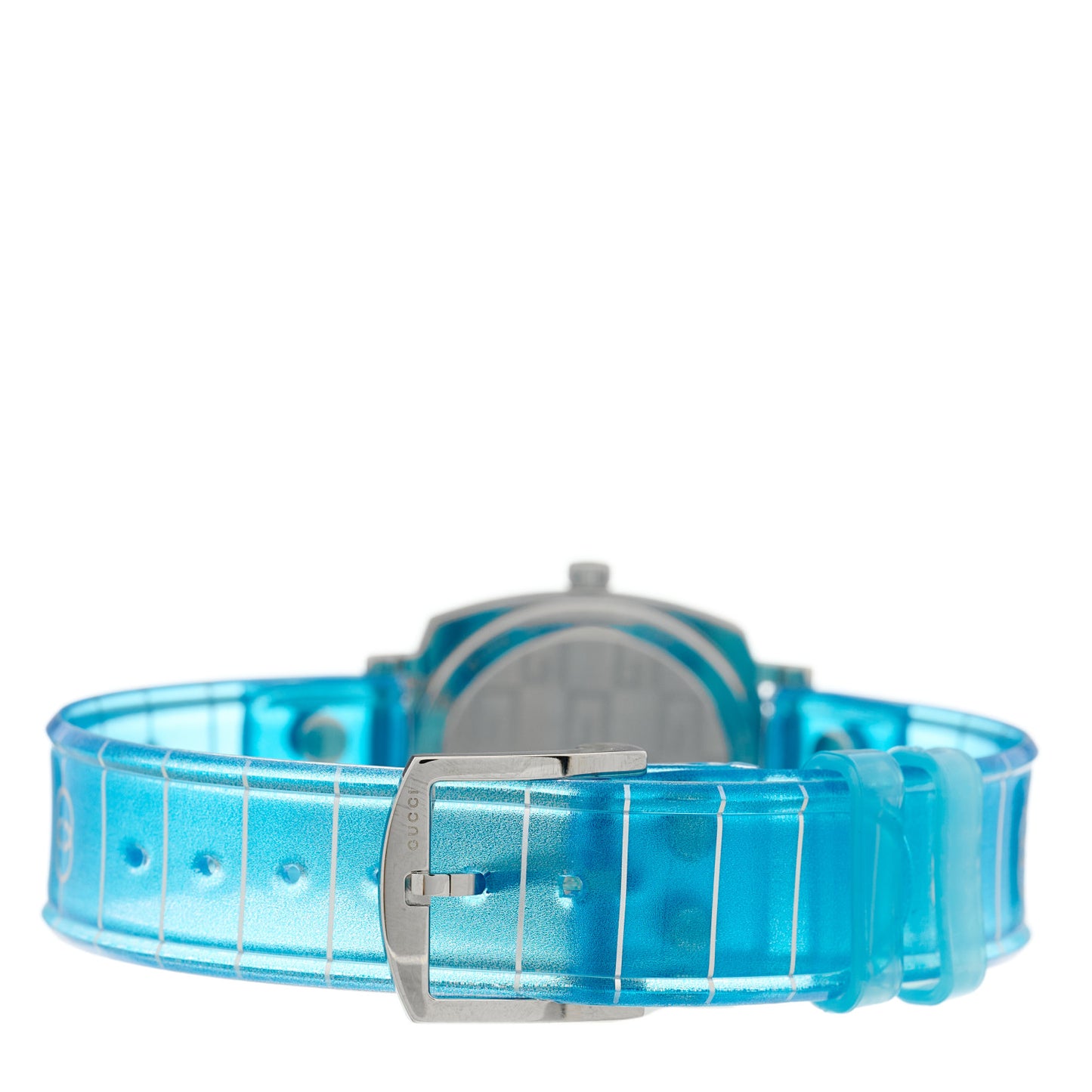 Stainless Steel Rubber 27mm Grip Quartz Watch Blue