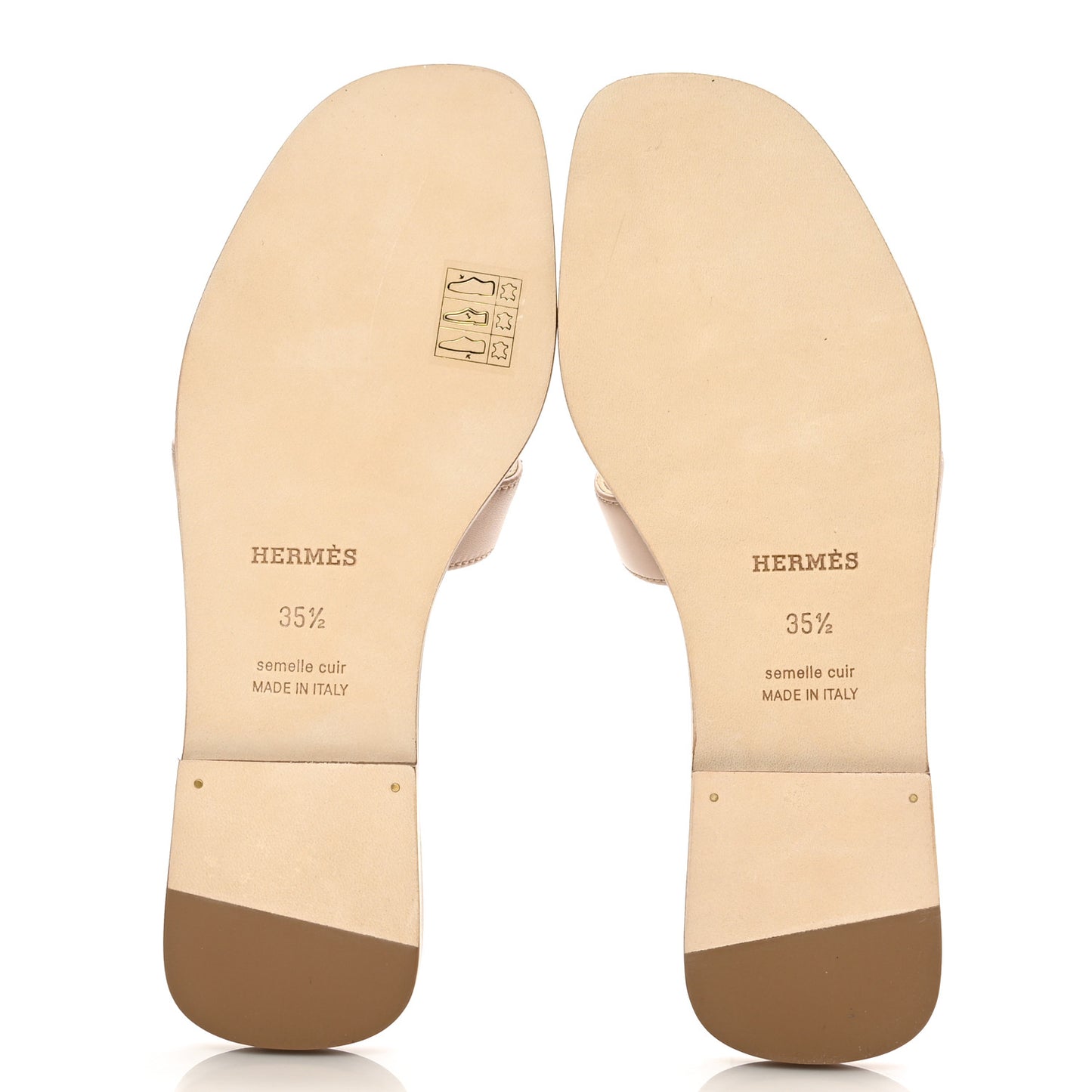 Box Calfskin Oran Sandals 35.5 Bois De Santal
