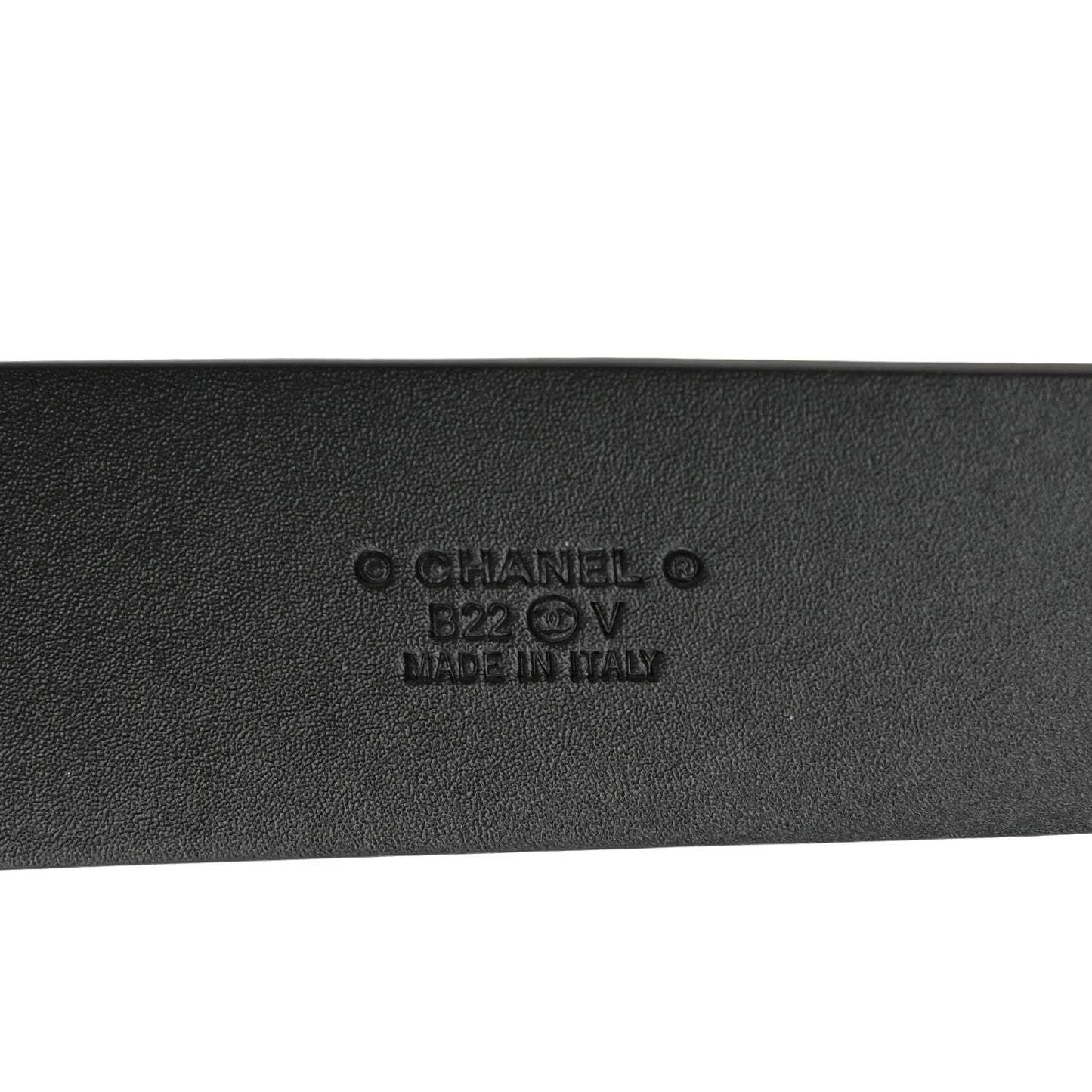 Calfskin Pearl Crystal CC Belt 75 30 Black