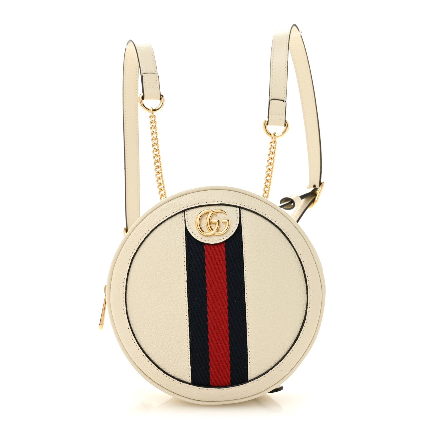 Gucci Ophidia Mini Circle Camera Bag, White, Women's