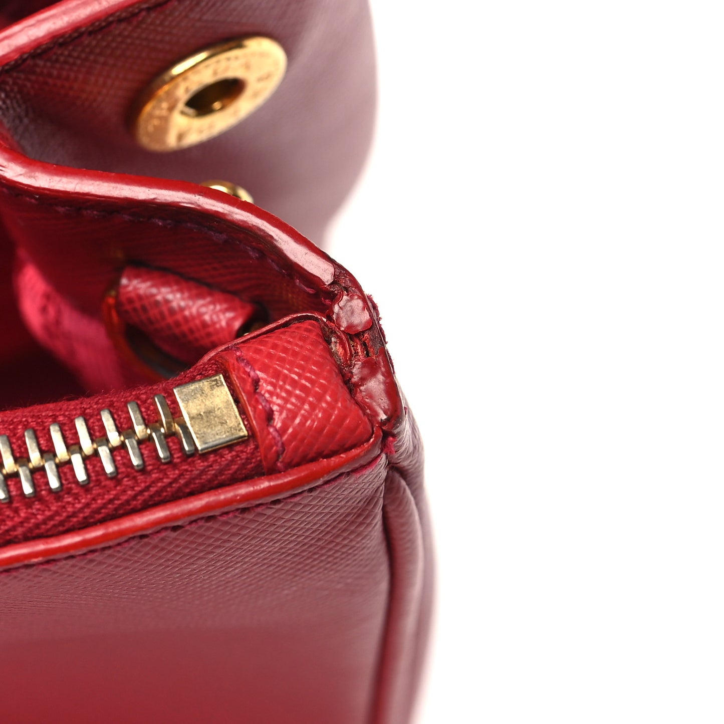 Saffiano Small Galleria Double Zip Tote Fuoco