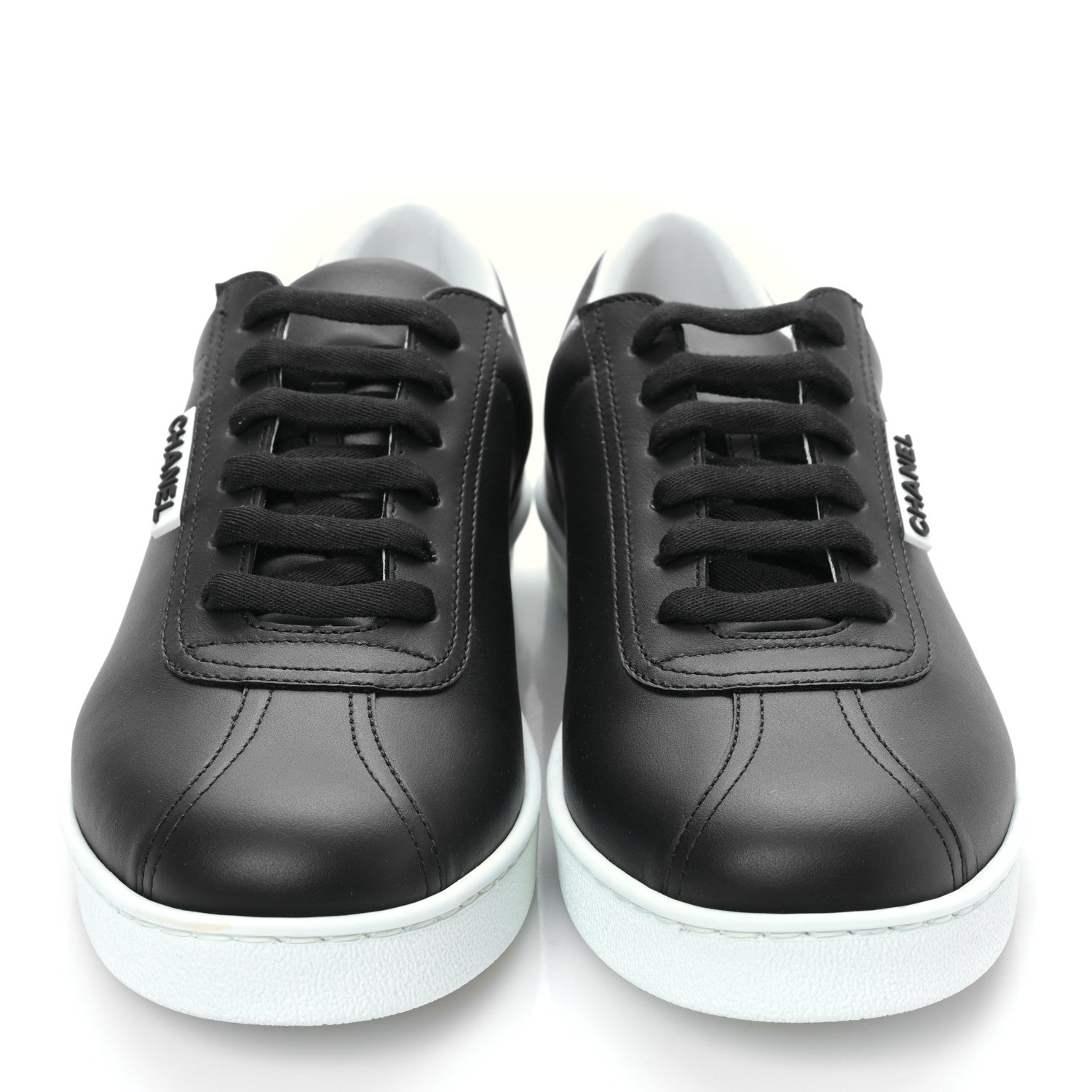 Chanel Calfskin CC Womens Sneakers 40 Black 2 of 8