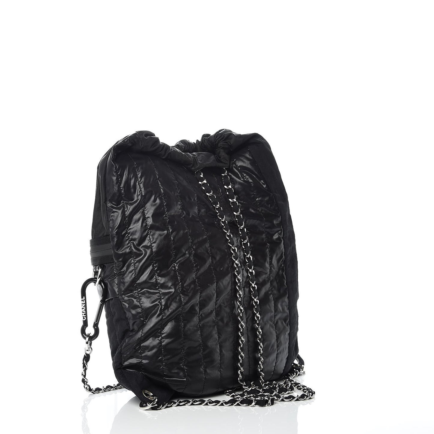 Nylon Drawstring Backpack Black