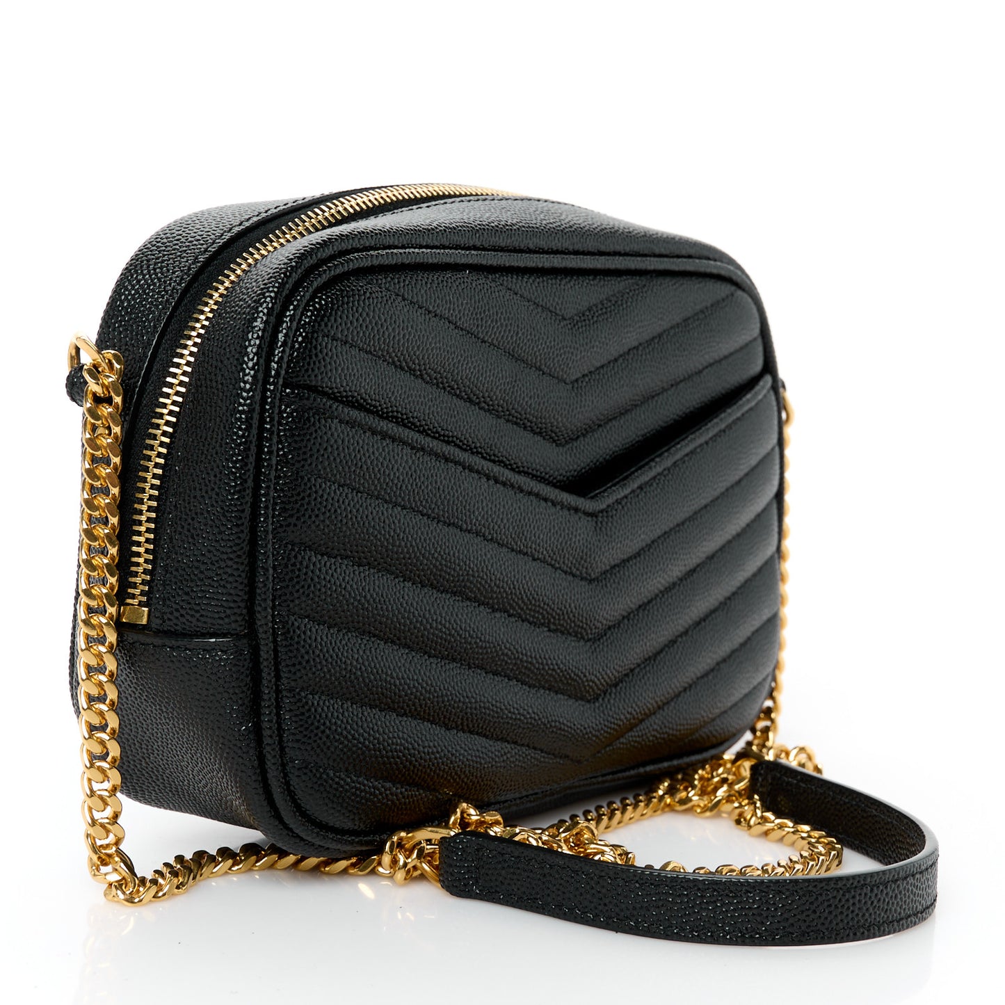 Grain De Poudre Matelasse Monogram Mini Lou Camera Bag Black