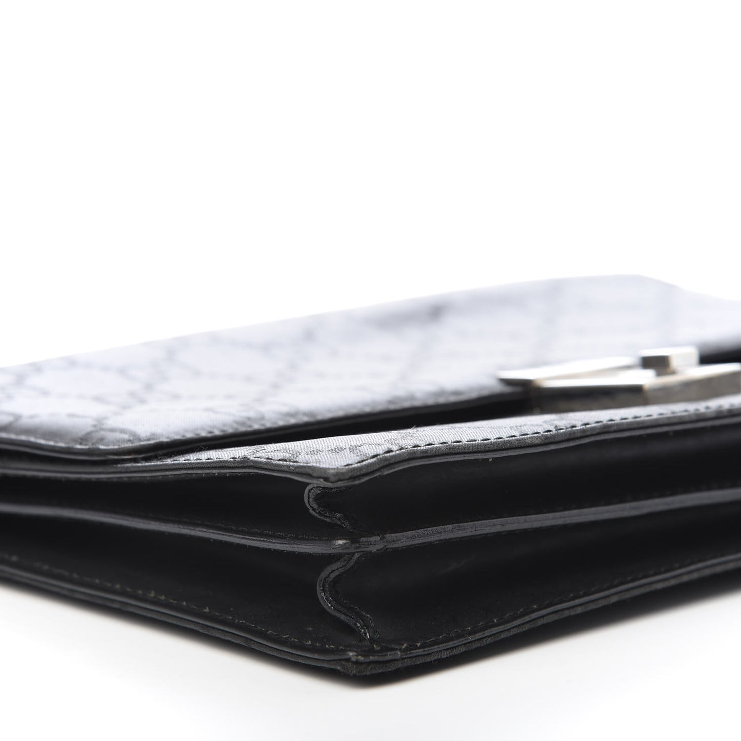 Monogram Wristlet Clutch Black