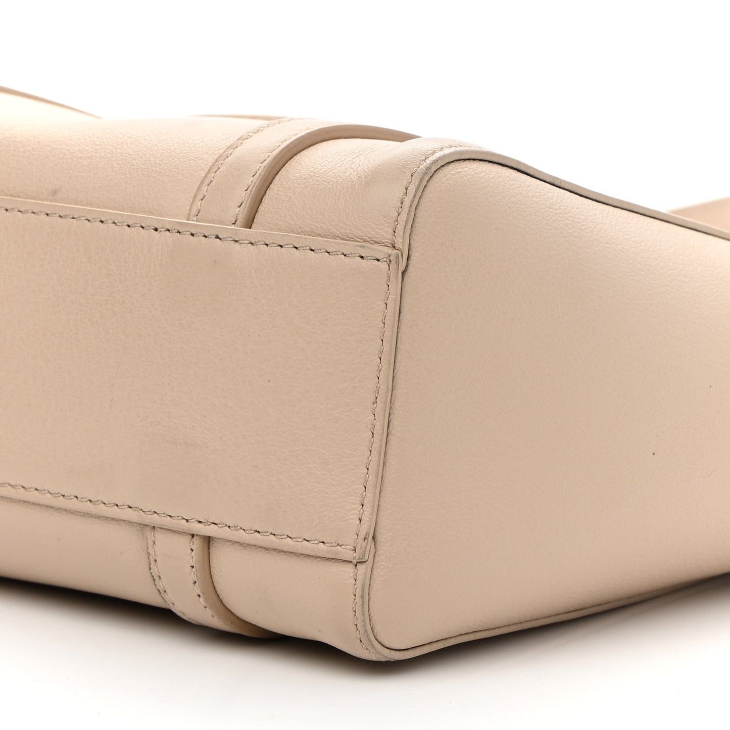 Smooth Calfskin Logo XXS Everyday Tote Light Beige Black